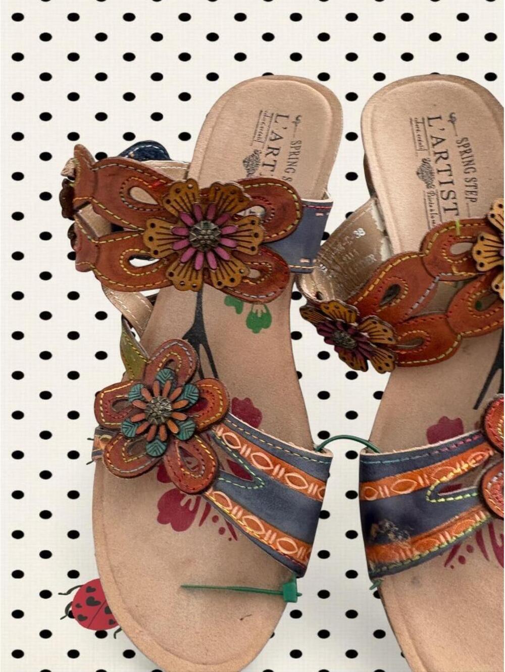 Spring Step Women's Multi and Brown Sandal